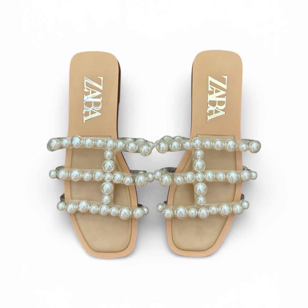 Zara Women's Sandals with Pearl Accents
